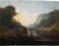 Landscape with a Stone Foot-Bridge across a Mountain Rivulet - Hermitage